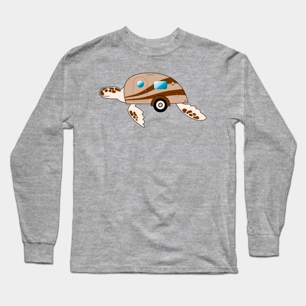 Sea Turtle Camper Long Sleeve T-Shirt by brkgnews